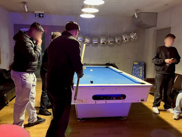 die Jungs waren eher für Billard zu haben