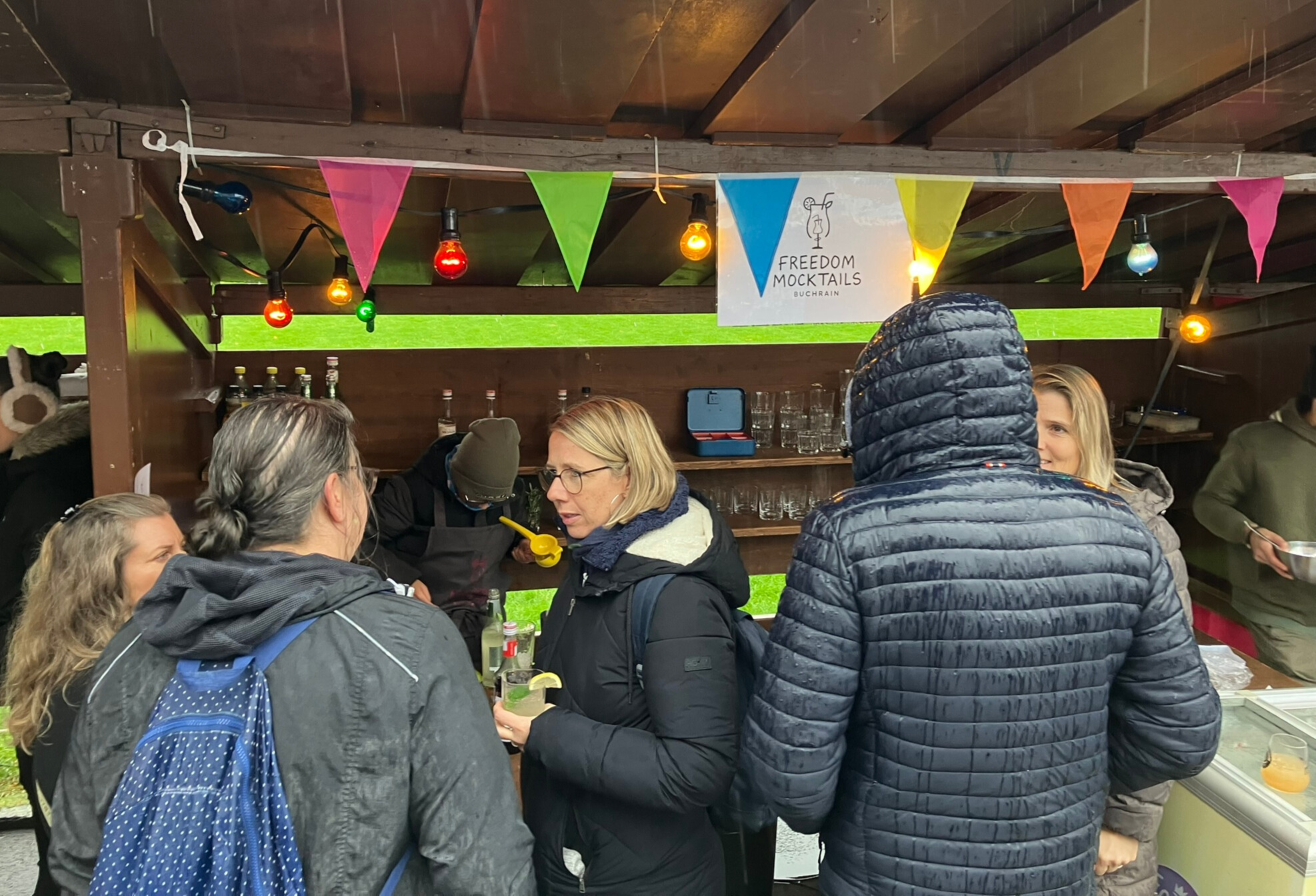 Momentaufnahme an unserem Mocktail-Stand 