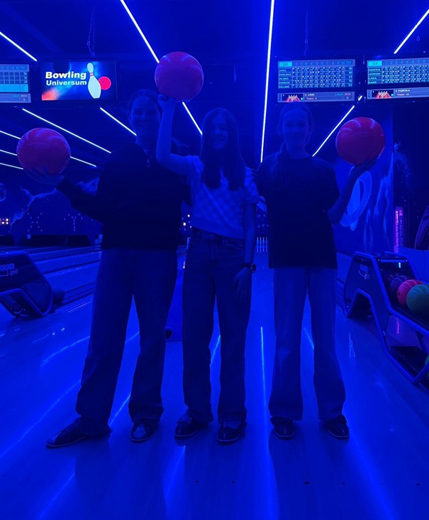 Momentaufnahme beim Bowling